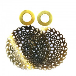 Oorbellen buffelhoorn groot...