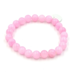 Armband 10mm glas zachtroze