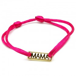 Armband zijdedraad roze met...