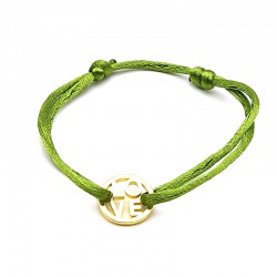 Armband zijdedraad groen...