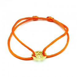 Armband zijdedraad oranje...