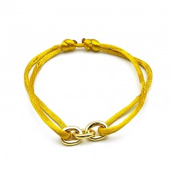 Armband zijdedraad goud met...