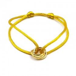 Armband zijdedraad goud met...