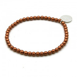 Armband glasparel bruin