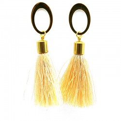 Oorbellen kwast zijdedraad...