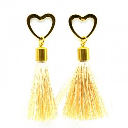 Oorbellen kwast zijdedraad...