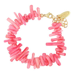Armband koraal chips pink