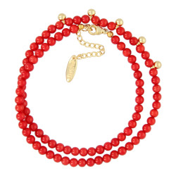 Ketting dyed agate facet...