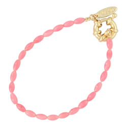 Armband koraal pink ovaal...