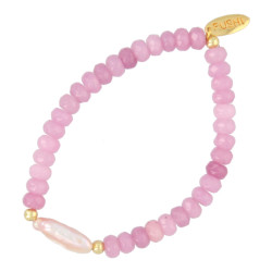 Armband halfedelsteen donut...