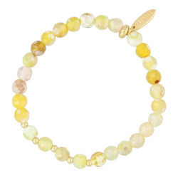 Armband halfedelsteen gele...