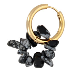 Oorbellen creolen met chips...