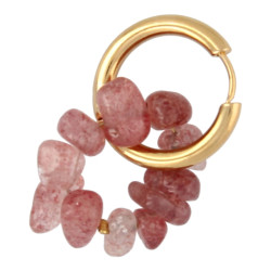 Oorbellen creolen met chips...