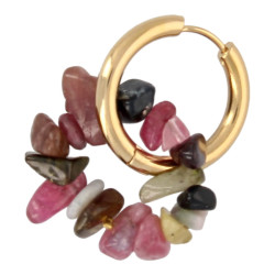 Oorbellen creolen met chips...