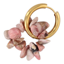 Oorbellen creolen met chips...