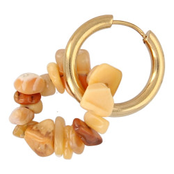 Oorbellen creolen met chips...