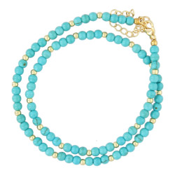 Ketting dyed turquoise...