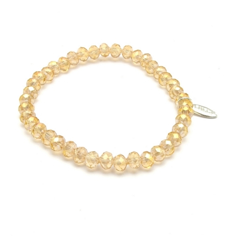 Armband facet 6mm (champagne)