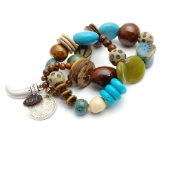 Armband facet 6mm (champagne)