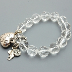 Armband facet 6mm (champagne)