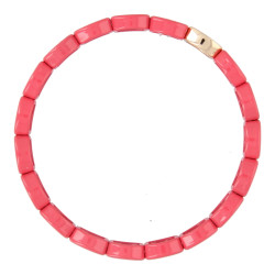 Armband emaille tegel cherry