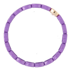 Armband emaille tegel paars