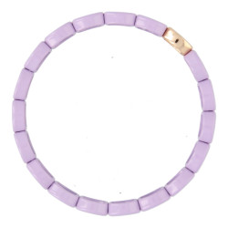 Armband emaille tegel lila