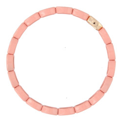 Armband emaille tegel oudroze
