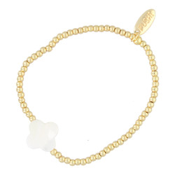 Armband 3mm 14krt en schelp...