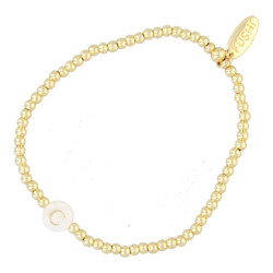 Armband 3mm 14krt en schelp...