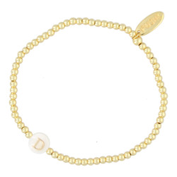 Armband 3mm 14krt en schelp...