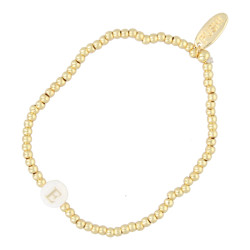 Armband 3mm 14krt en schelp...