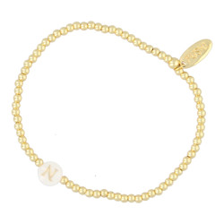 Armband 3mm 14krt en schelp...