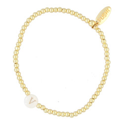 Armband 3mm 14krt en schelp...