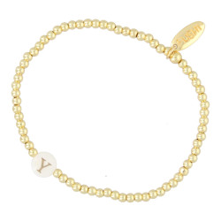 Armband 3mm 14krt en schelp...