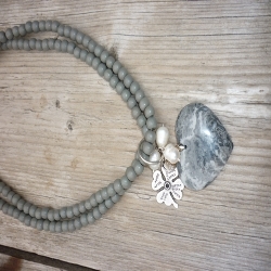 Armband facet 6mm (champagne)