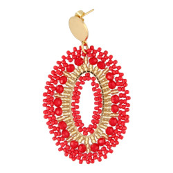 Oorbellen ovaal met...