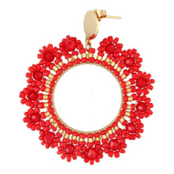 Oorbellen rond bloemetjes...