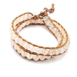 Armband facet 6mm (champagne)