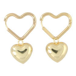 Oorbellen creolen hart met...