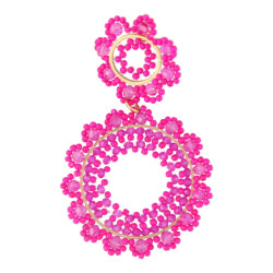 Oorbellen rond dubbel met...