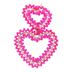 Oorbellen hartje dubbel met...