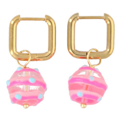 Oorbellen creool vierkant...