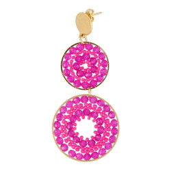 Oorbellen rond dubbel met...