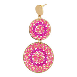 Oorbellen rond dubbel met...