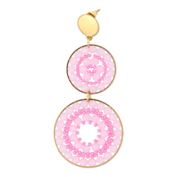 Oorbellen rond dubbel met...