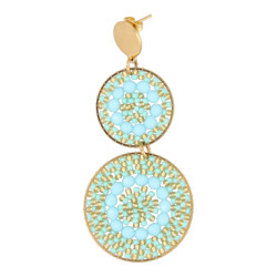 Oorbellen rond dubbel met...