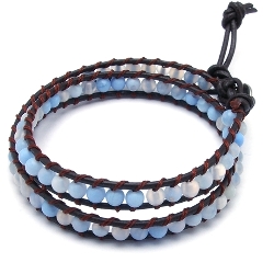 Armband facet 6mm (champagne)