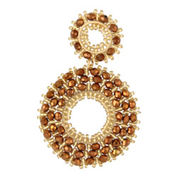 Oorbellen rond dubbel met...