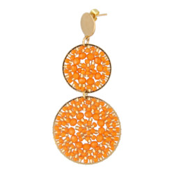 Oorbellen rond dubbel met...